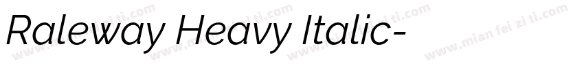 Raleway Heavy Italic字体转换